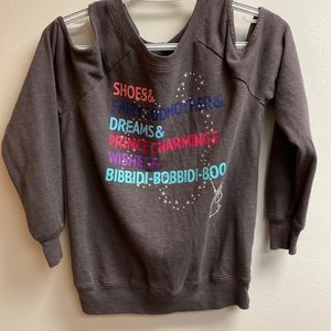 Cold shoulder sweatshirt Cinderella Disney Parks size small